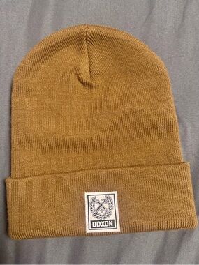 DIXXON Tan Knit Beanie with Branded Patch